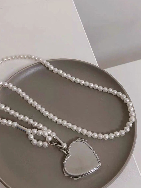 Accessoires de chaîne de taille brillants en forme de cœur perlé