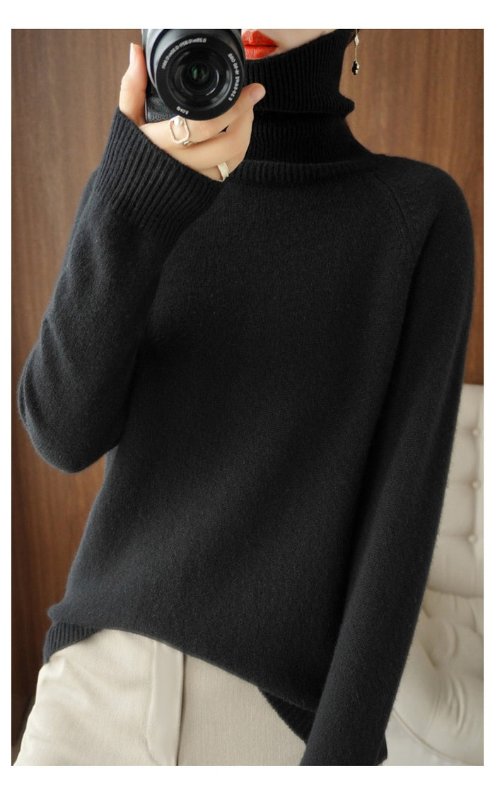 Pull à col roulé pour femmes, confortable, luxueux et polyvalent
