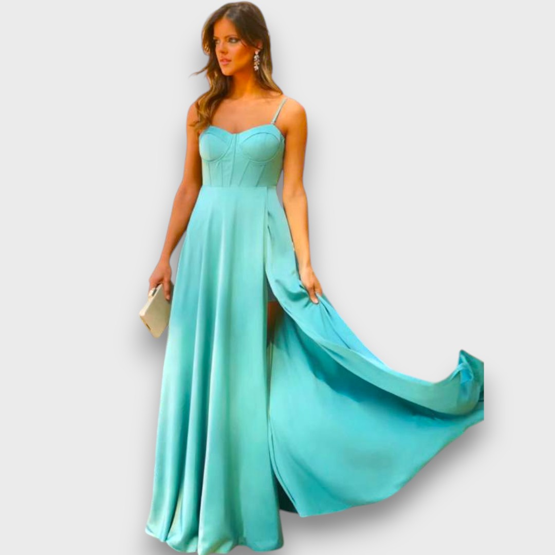 Victoria – Robe de soirée sans épaules avec lacets au dos