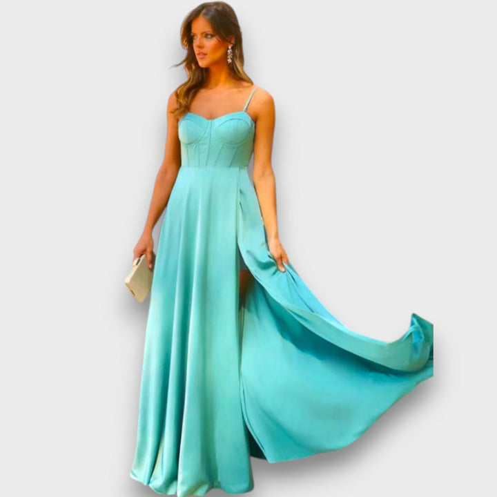 Victoria – Robe de soirée sans épaules avec lacets au dos