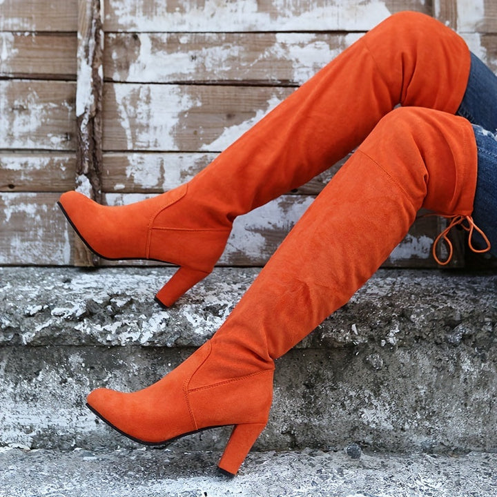 Bottes overknee pour femmes | Tige haute au-dessus du genou avec enfilage