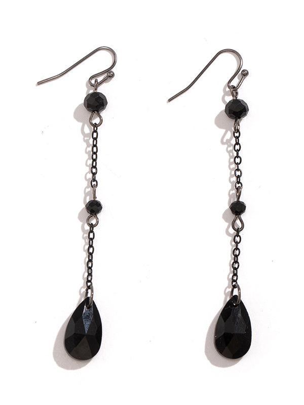 Parure boucles d'oreilles pendantes et boucles d'oreilles perlée à chaîne