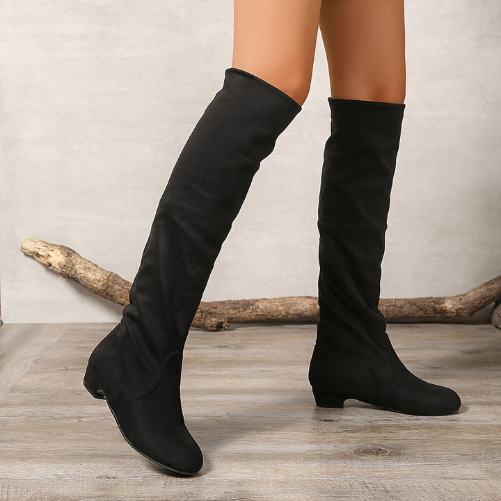 Bottes Overknee Femme | Bout Rond avec Tige Haute