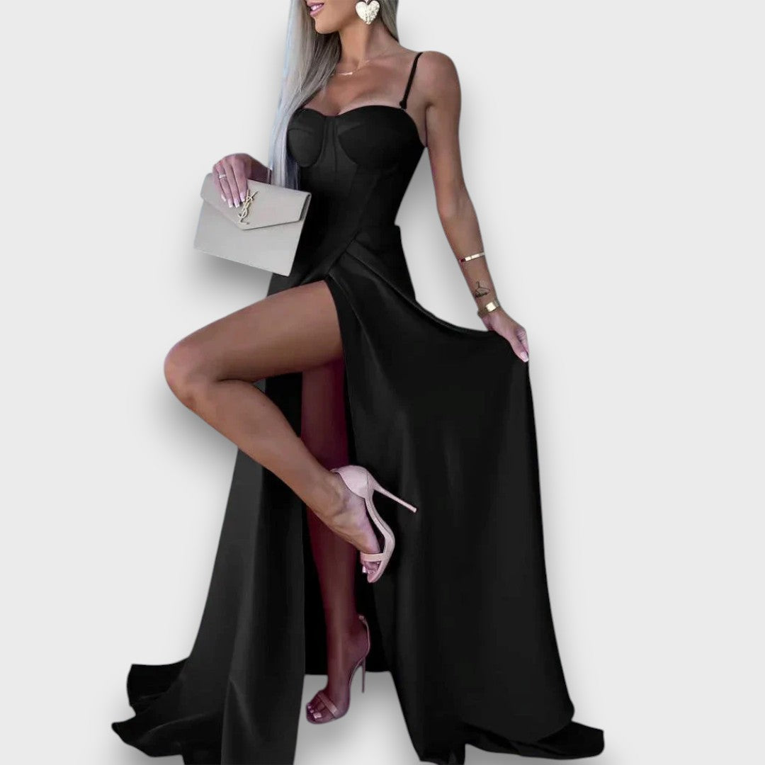 Victoria – Robe de soirée sans épaules avec lacets au dos