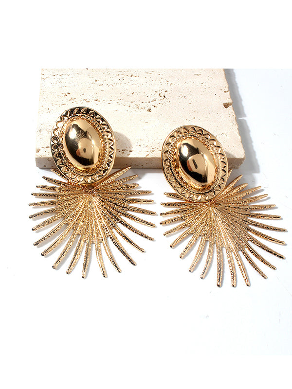 Boucles d'oreilles pendantes géométriques couleur unie
