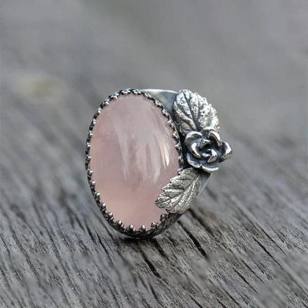 Bague en Cristal Rose Rétro