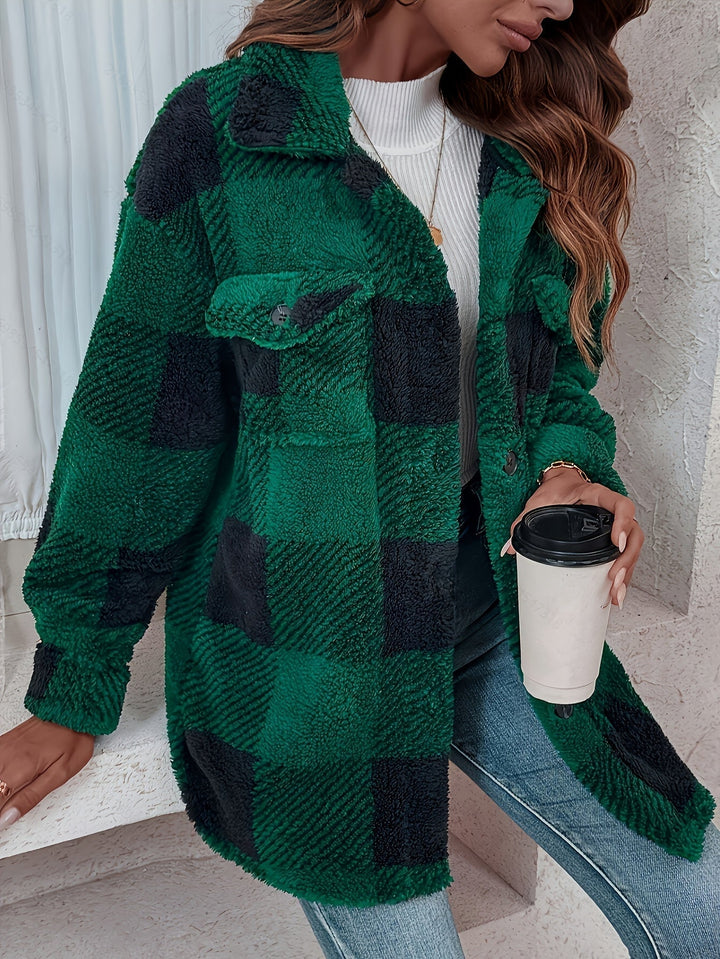 Laura | Manteau d'hiver en teddy pour femmes élégant et chaud