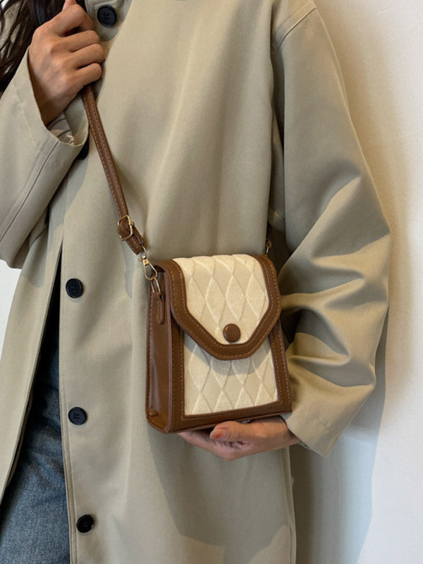 Sac bandoulière géométrique à empiècements