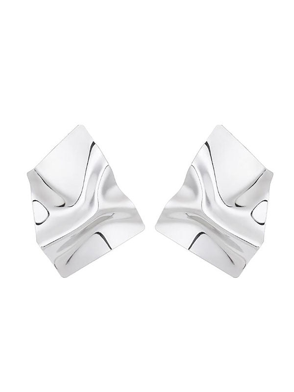 Boucles d'oreilles pendantes géométriques couleur unie