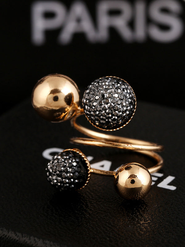 Bague élégante réglable géométrique