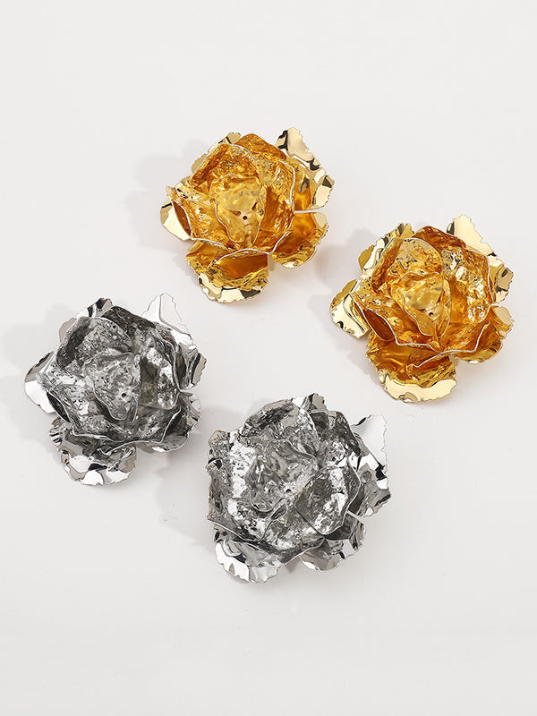 Boucles d'oreilles pendantes en forme de fleur