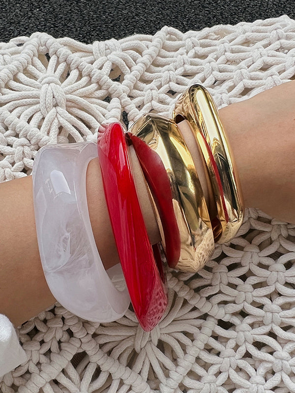 Bracelet géométrique à coupe irrégulière