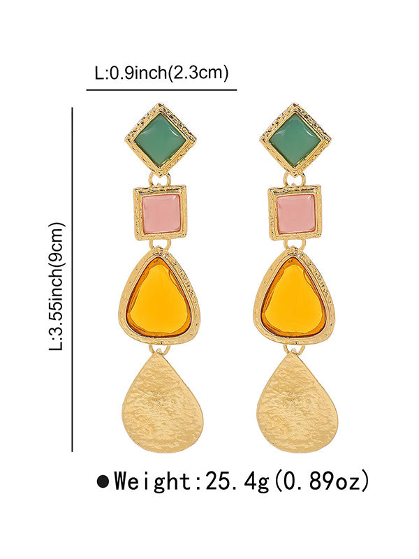 Boucles d'oreilles pendantes géométriques