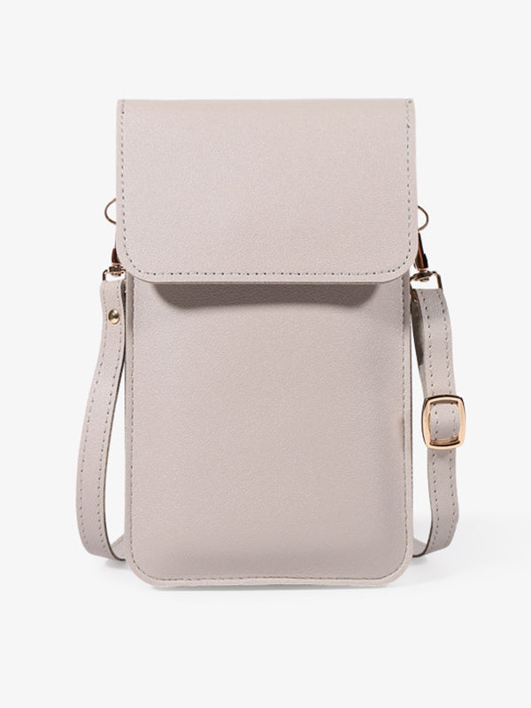 Sac à bandoulière en PU simple de couleur unie