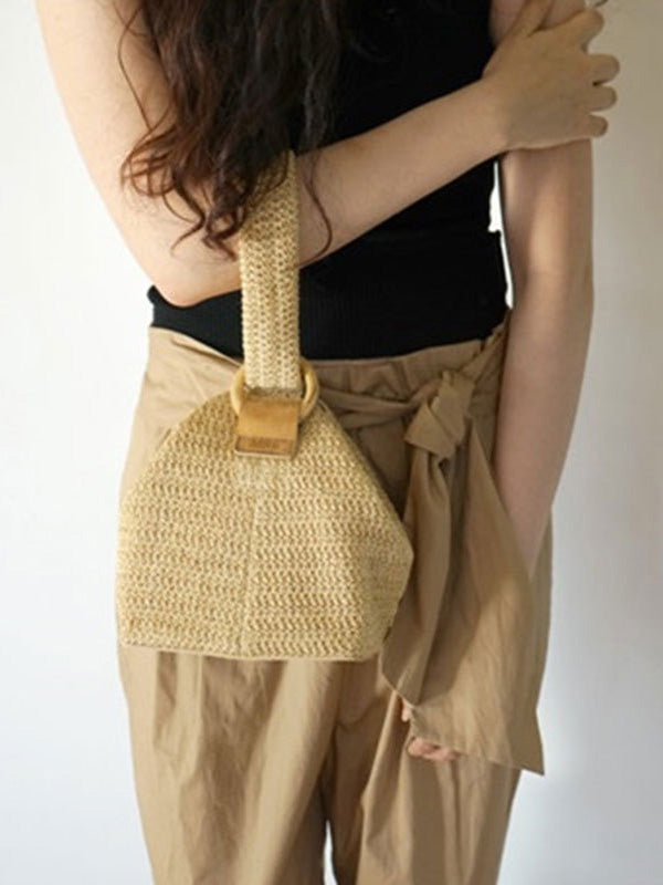 Sac à main décontracté à tissage simple