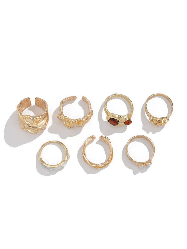 Bague géométrique à strass