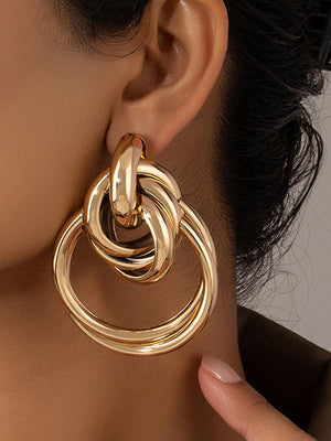 Boucles d'oreilles pendantes géométriques