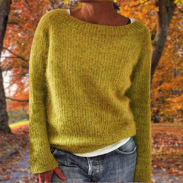 Manuela | Pull en tricot décontracté à col bateau pour femmes