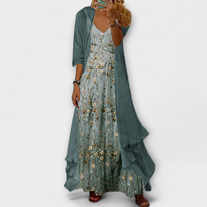 Mara - Ensemble de robe maxi et veste 2 pièces