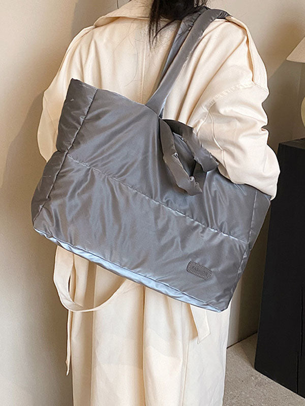 Sac cabas matelassé à empiècements