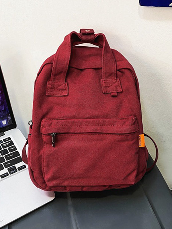 Sac à dos simple et décontracté en toile de 5 couleurs