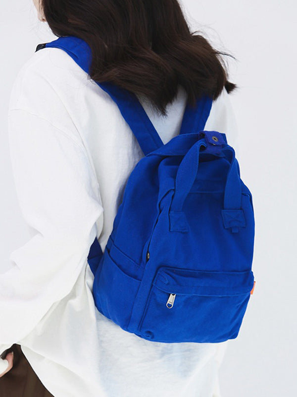Sac à dos simple et décontracté en toile de 5 couleurs