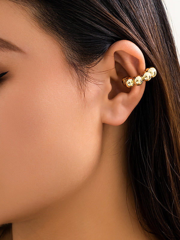 Clip d'oreille géométrique de couleur unie