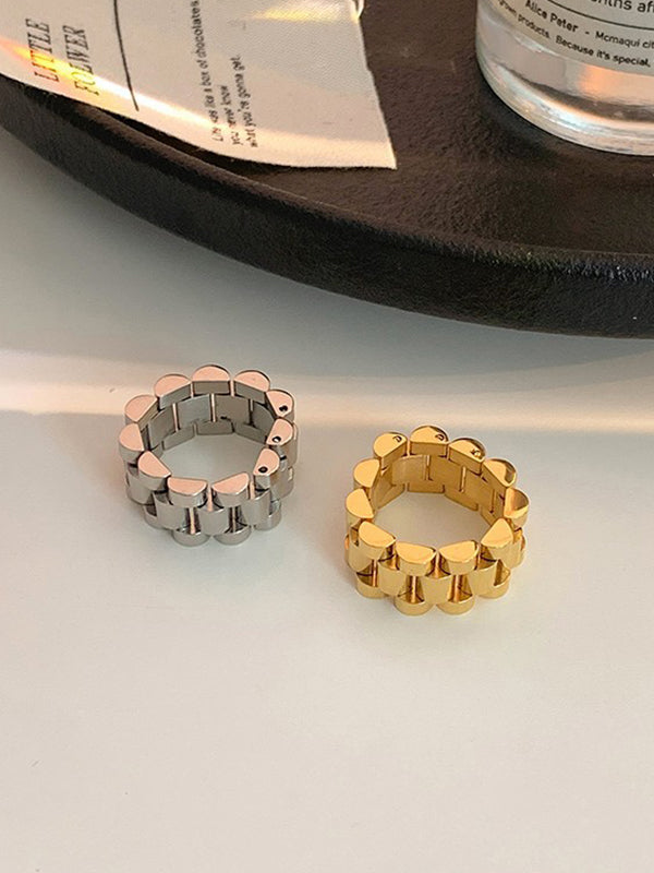 Bague originale simple et cool de couleur unie