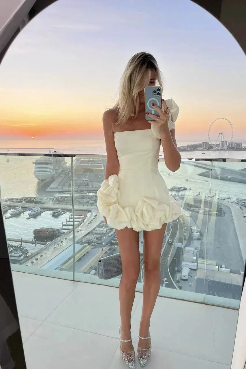 Lena | Robe Minikleid à Fleurs Élégante