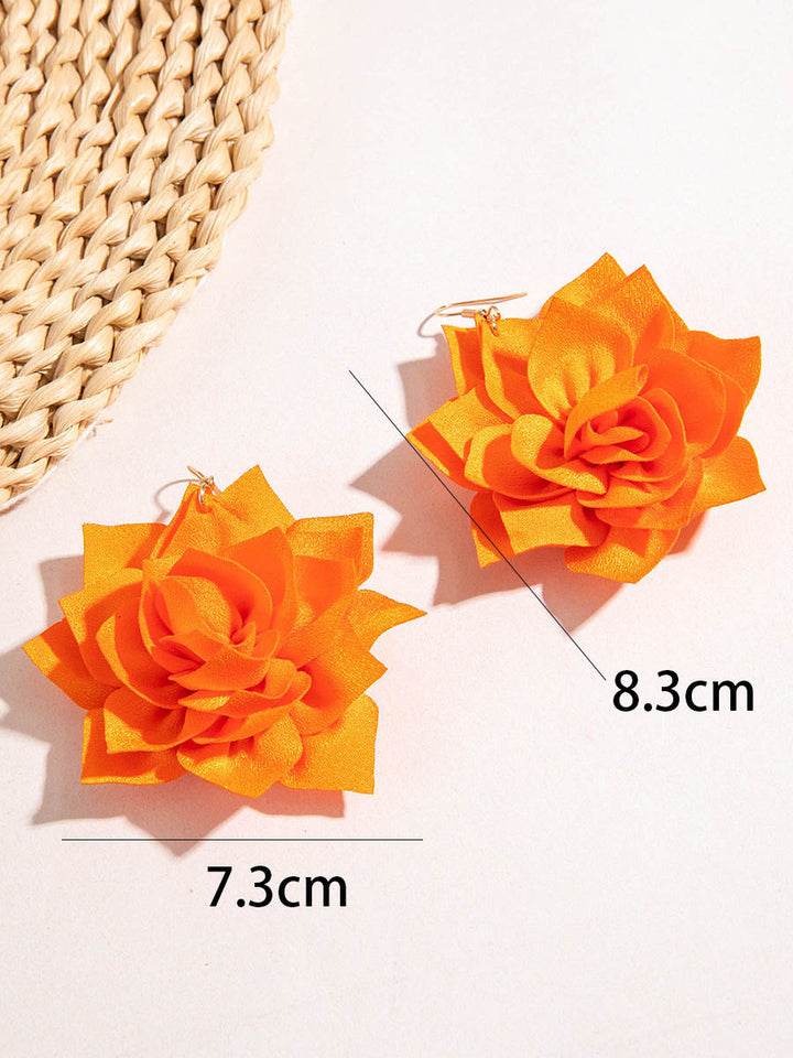 Boucles d'oreilles pendantes en forme de fleur