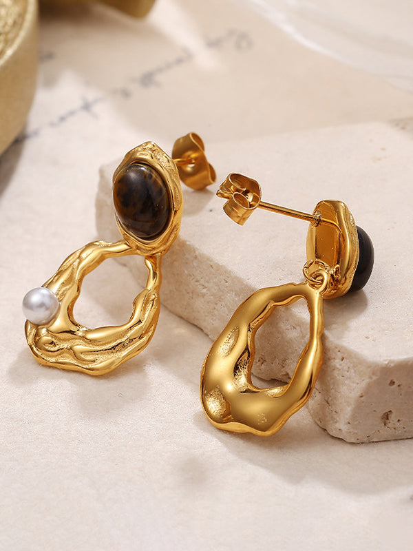 Boucles d'oreilles pendantes géométriques