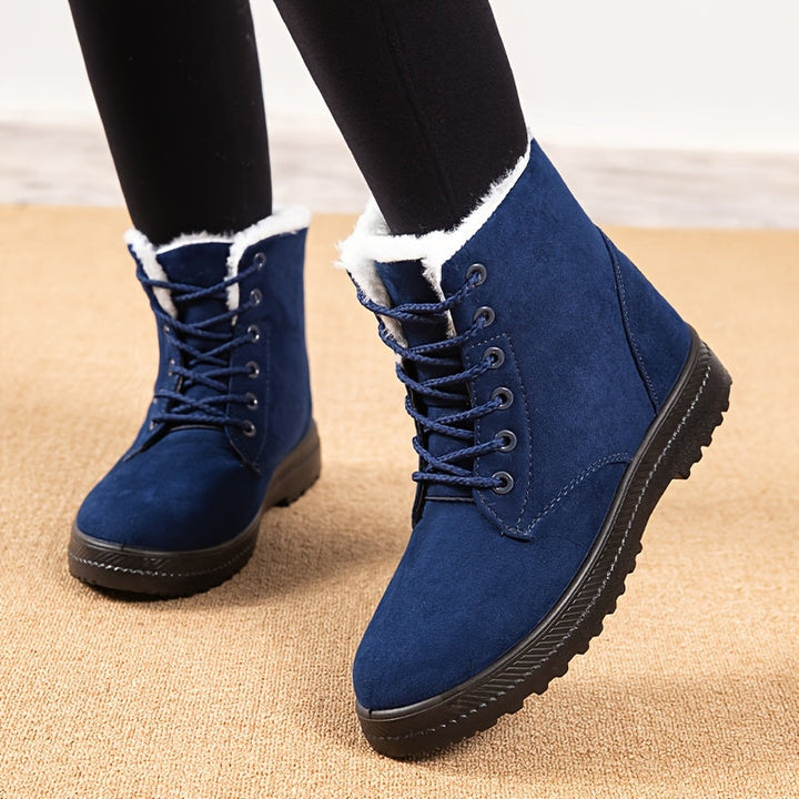 Bottes d'Hiver Femme | Lacets Semelle Plate