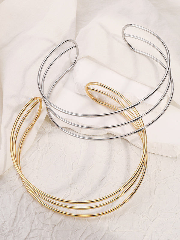 Normcore géométrique ringent collier ras du cou colliers accessoires