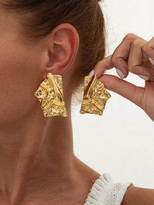 Boucles d'oreilles pendantes géométriques normcore
