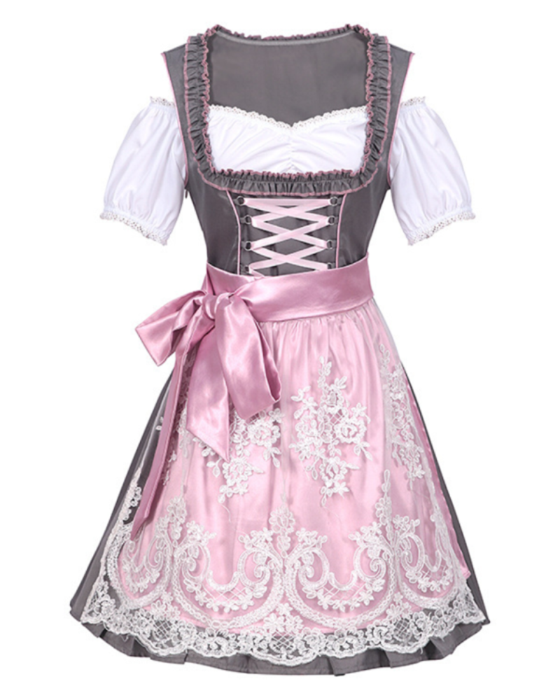 Robe d'été traditionnelle pour femmes | Midi Dirndl en rose