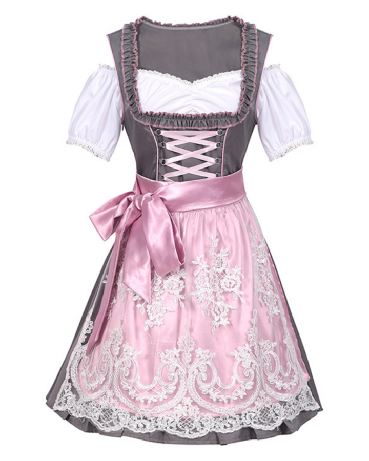 Robe d'été traditionnelle pour femmes | Midi Dirndl en rose