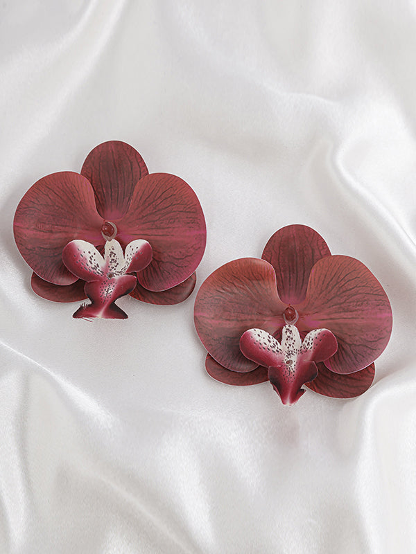 Boucles d'oreilles pendantes en forme de fleur