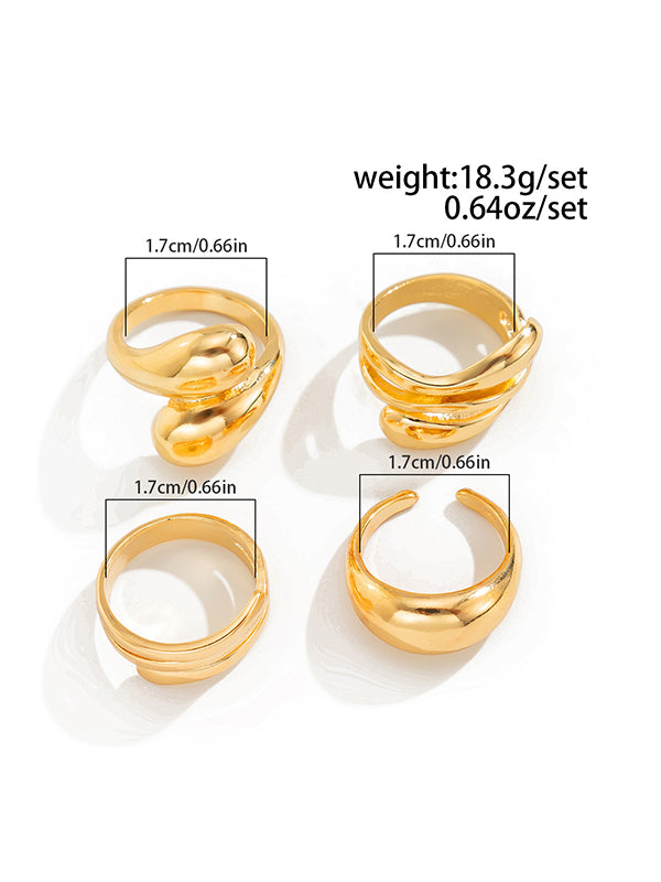 Bague géométrique couleur unie
