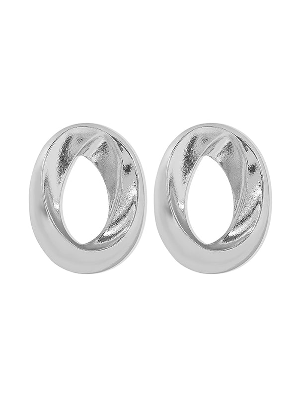 Boucles d'oreilles pendantes réglables géométriques ajourées couleur unie