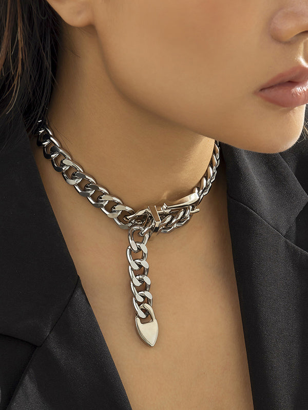 Chaînes Punk Colliers Creux Accessoires