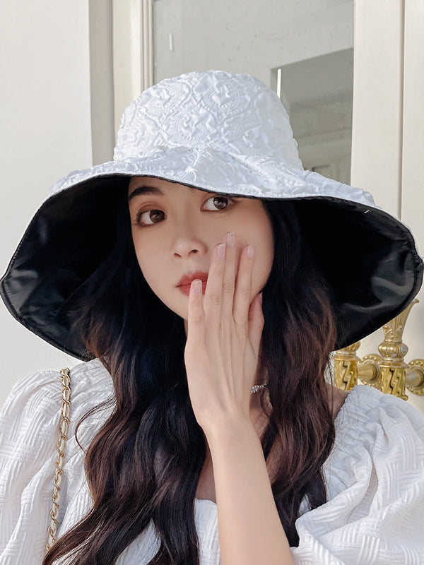 Chapeau de pêcheur floral anti-UV simple, chapeau de soleil
