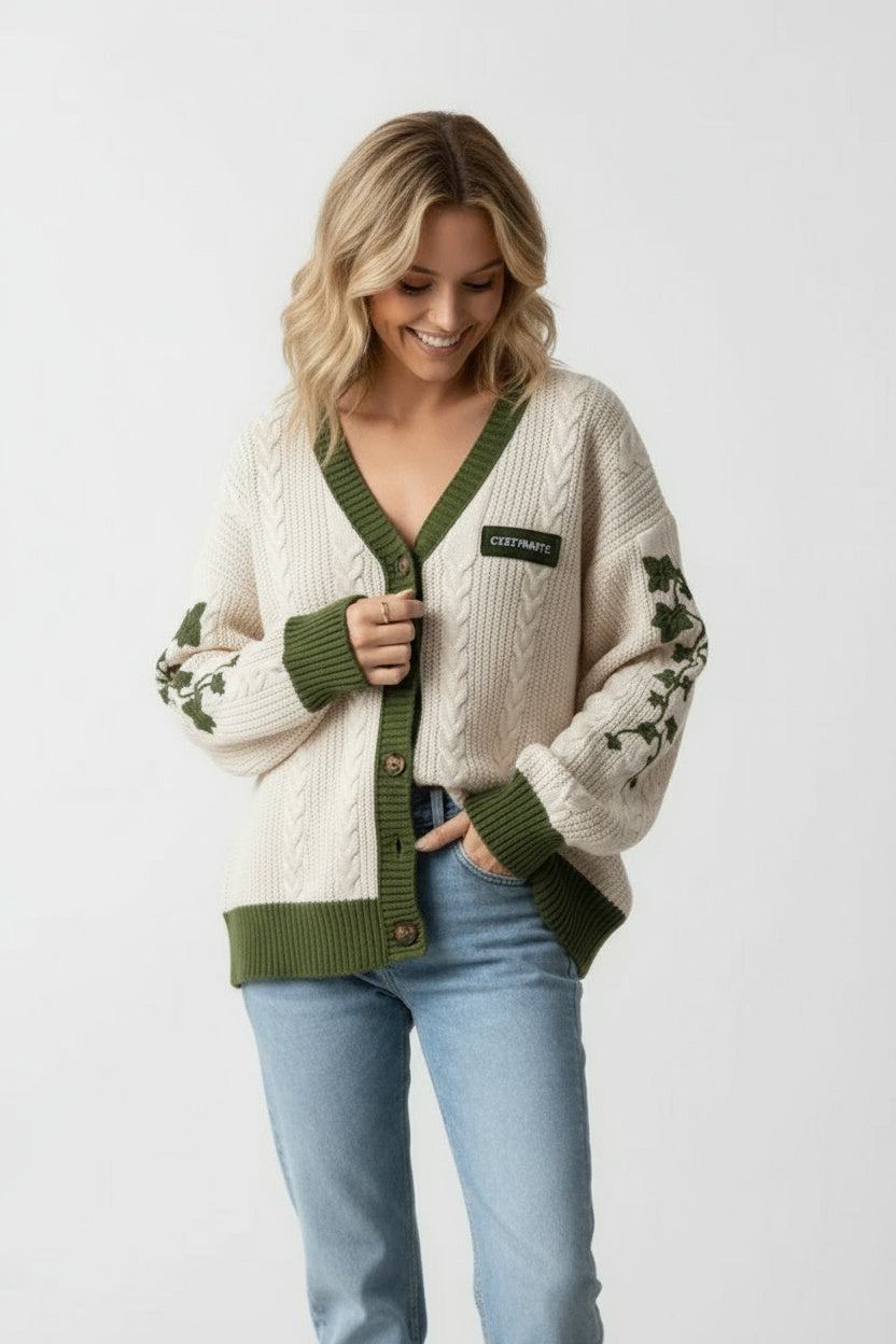Viola | Pull en tricot pour femmes avec broderie
