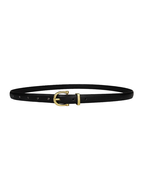 Ceinture à boucle, à empiècements, couleur contrastée