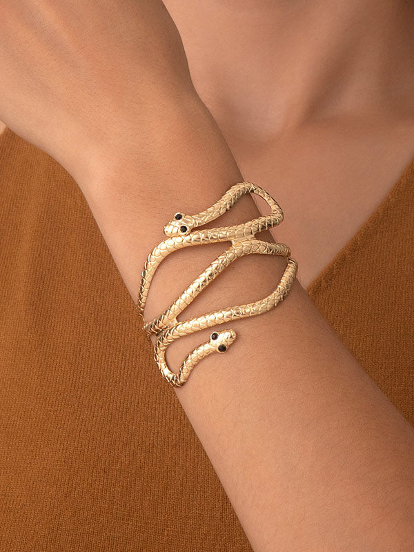 Bracelet ajouré en forme de serpent