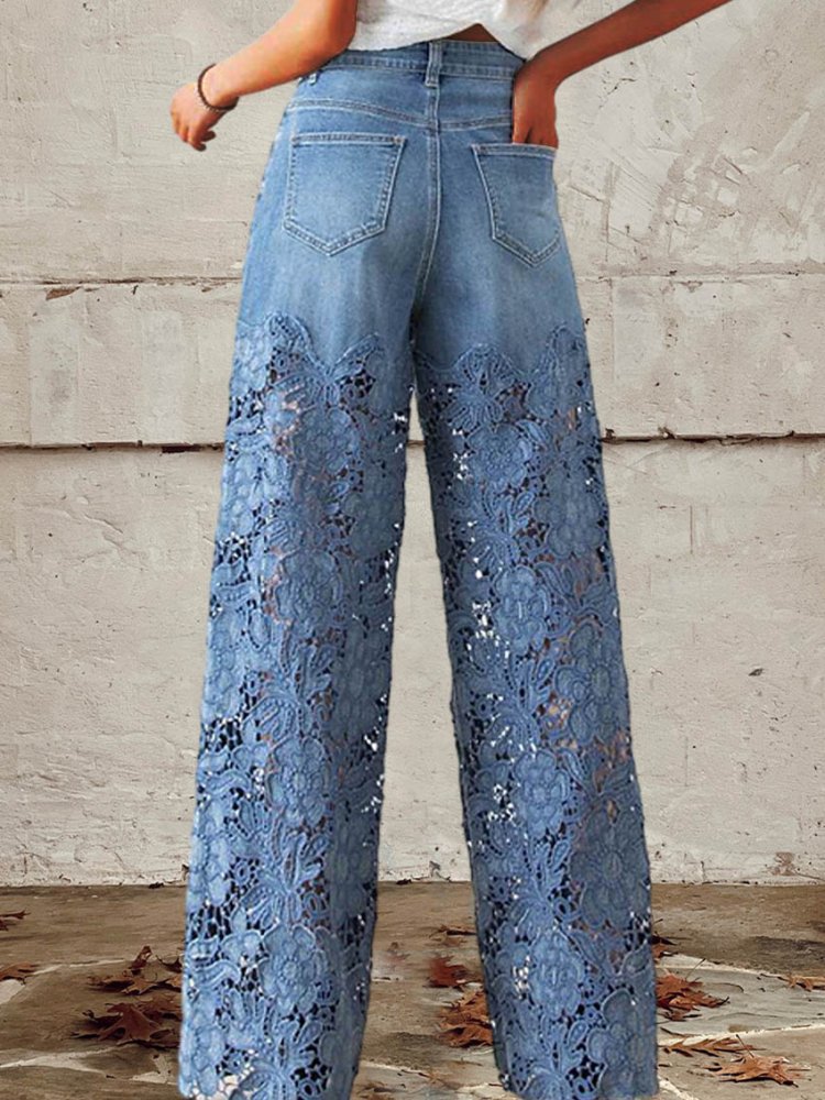 Hanna | Jeans Femme Patchwork moderne & élégant