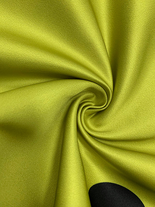 Veste ample plissée à manches longues, à pois, à empiècements, à col rond