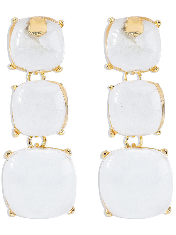 Parure boucles d'oreilles pendantes et boucles d'oreilles géométrique