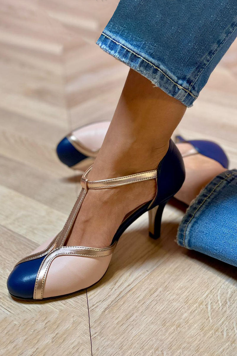 Alessia™ | Escarpins colorés et confortables à bride T avec bout rond