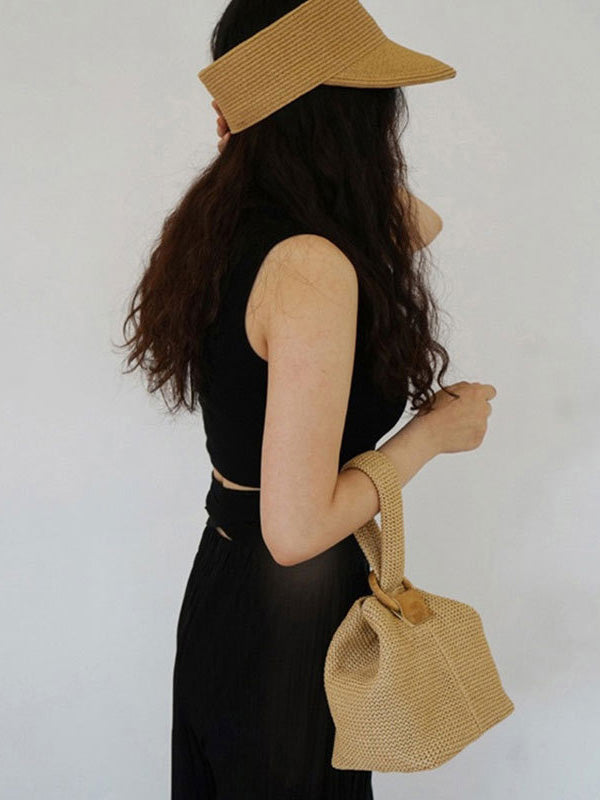 Sac à main décontracté à tissage simple