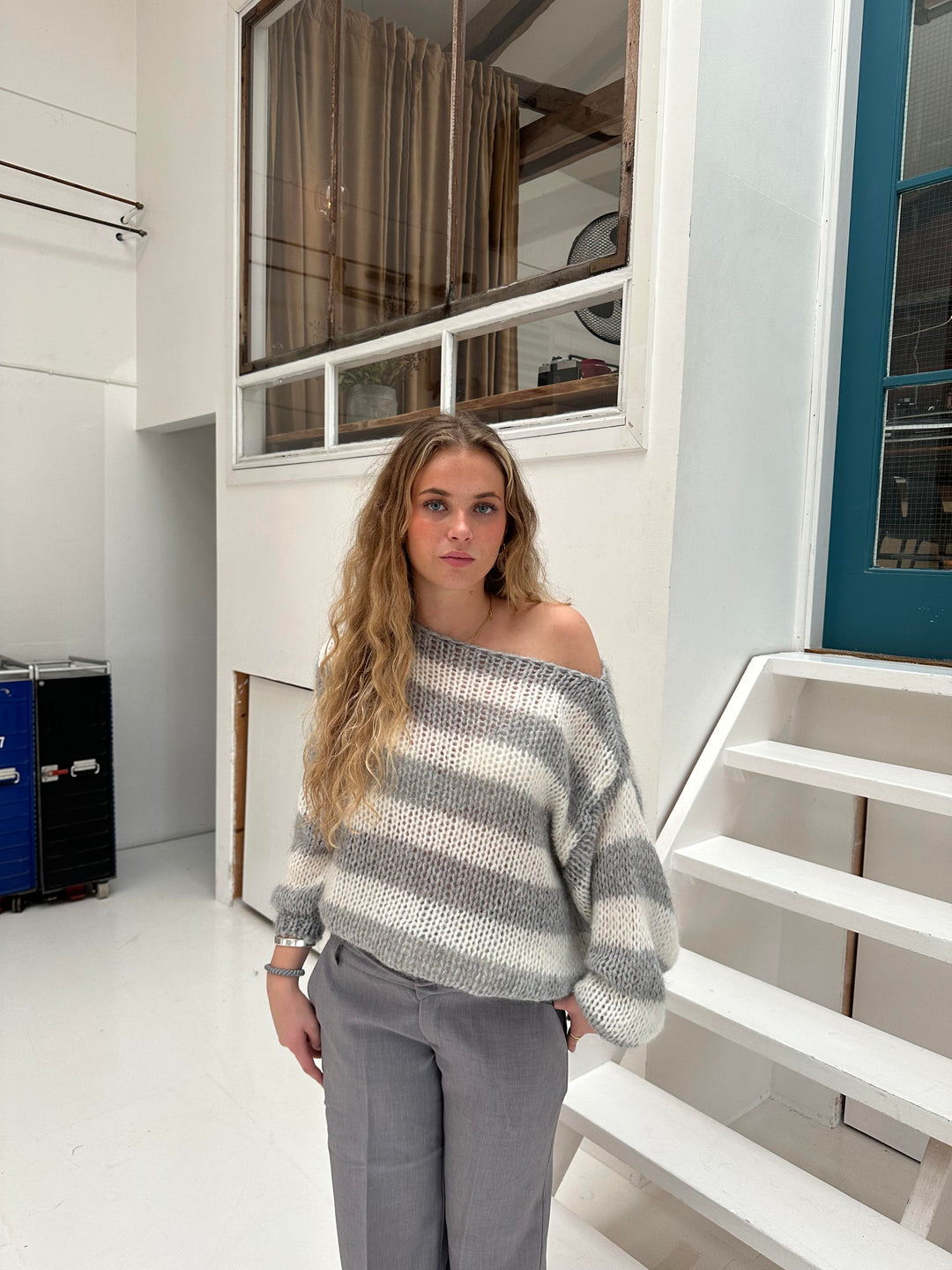 Alina | Pull en tricot rayé décontracté pour femmes